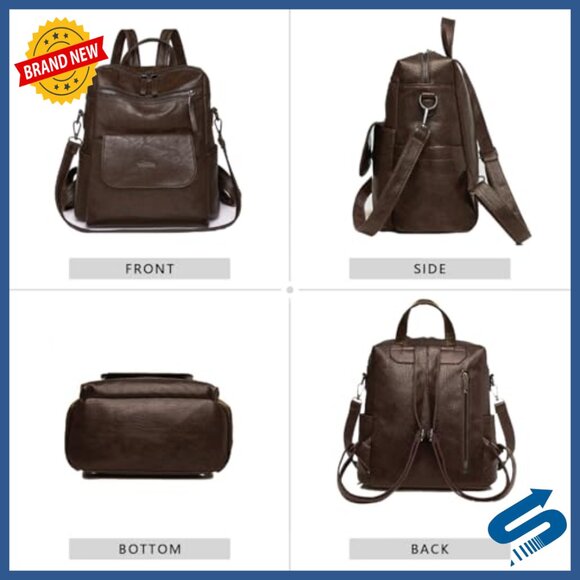PU Leather Backpack Purse for Women Multipurpose Travel Handbag Shoulder Bag main image 6